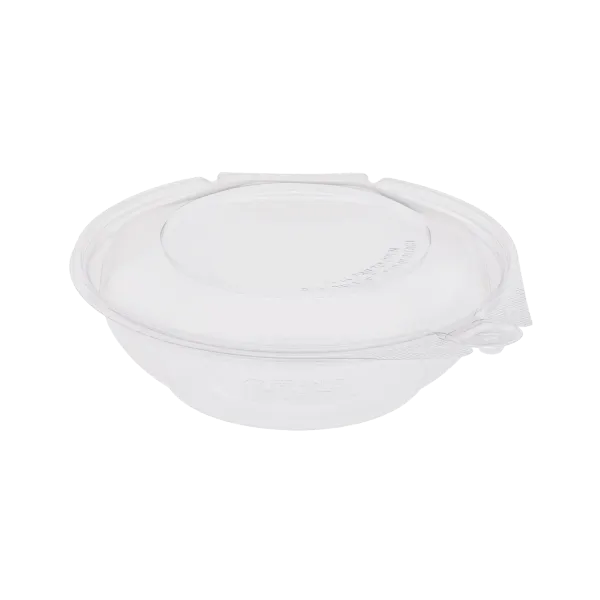 [240 sets] 16 oz Disposable Tamper Resistant Hinged Salad Bowls | PET