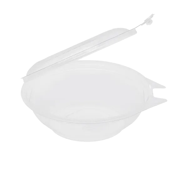 [240 sets] 16 oz Disposable Tamper Resistant Hinged Salad Bowls | PET