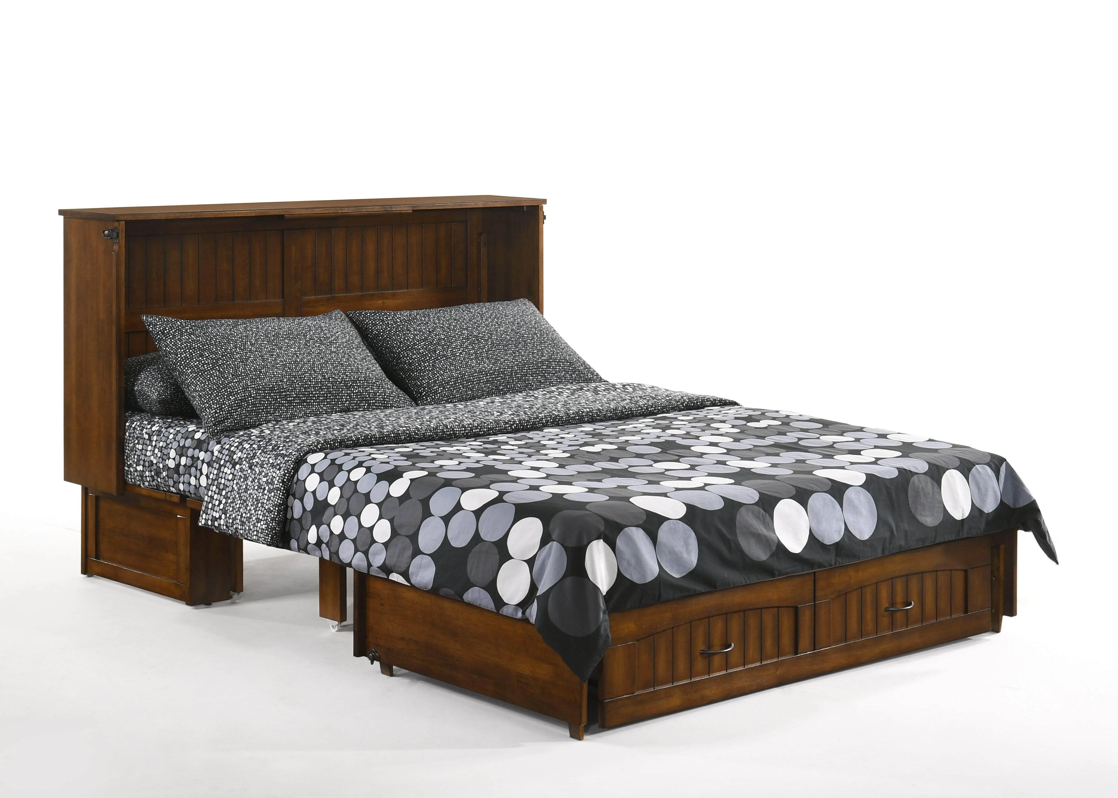 Alpine Murphy Cabinet Bed with Queen Gel Memory Foam Mattress - Available in 2 Colours