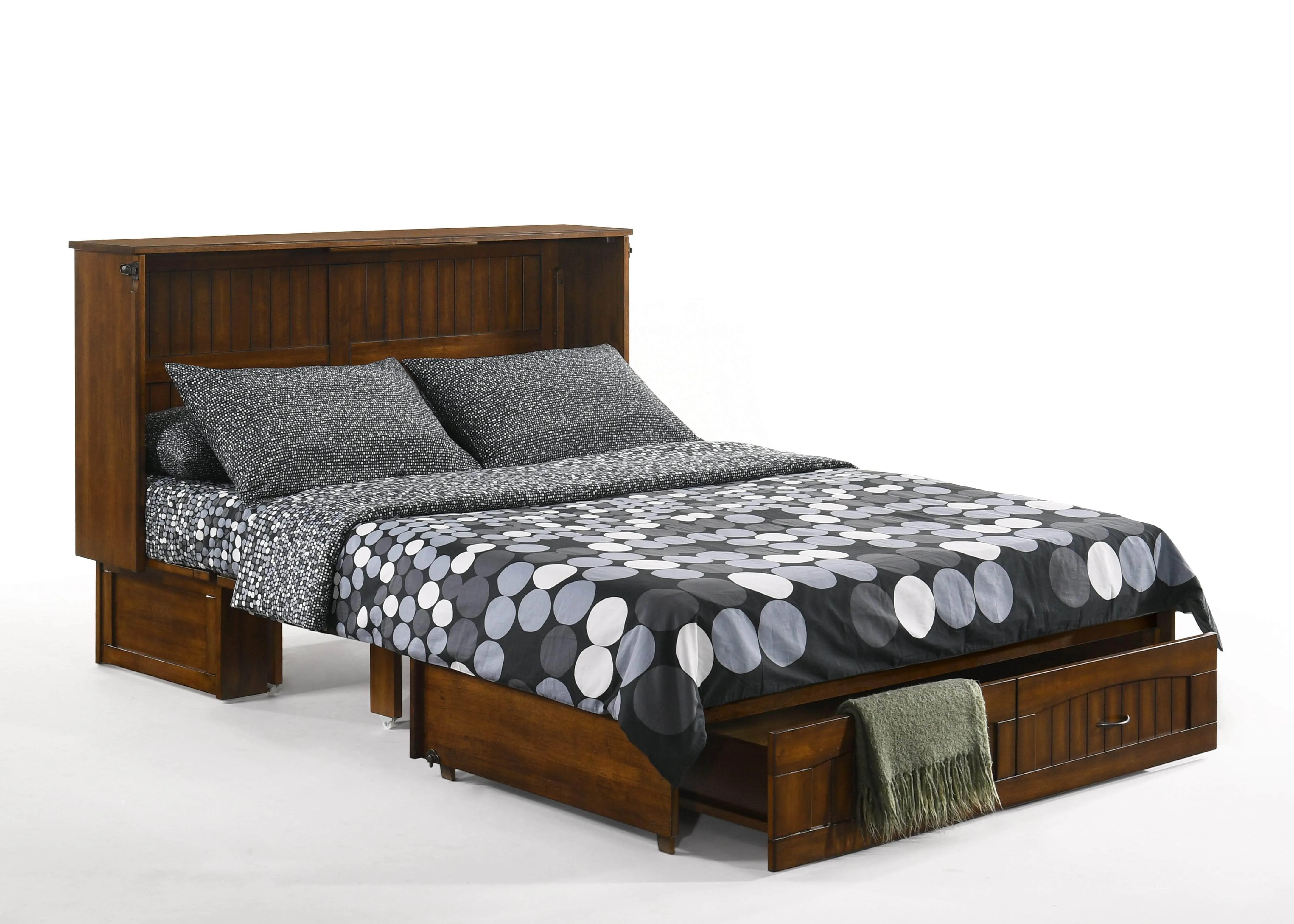 Alpine Murphy Cabinet Bed with Queen Gel Memory Foam Mattress - Available in 2 Colours