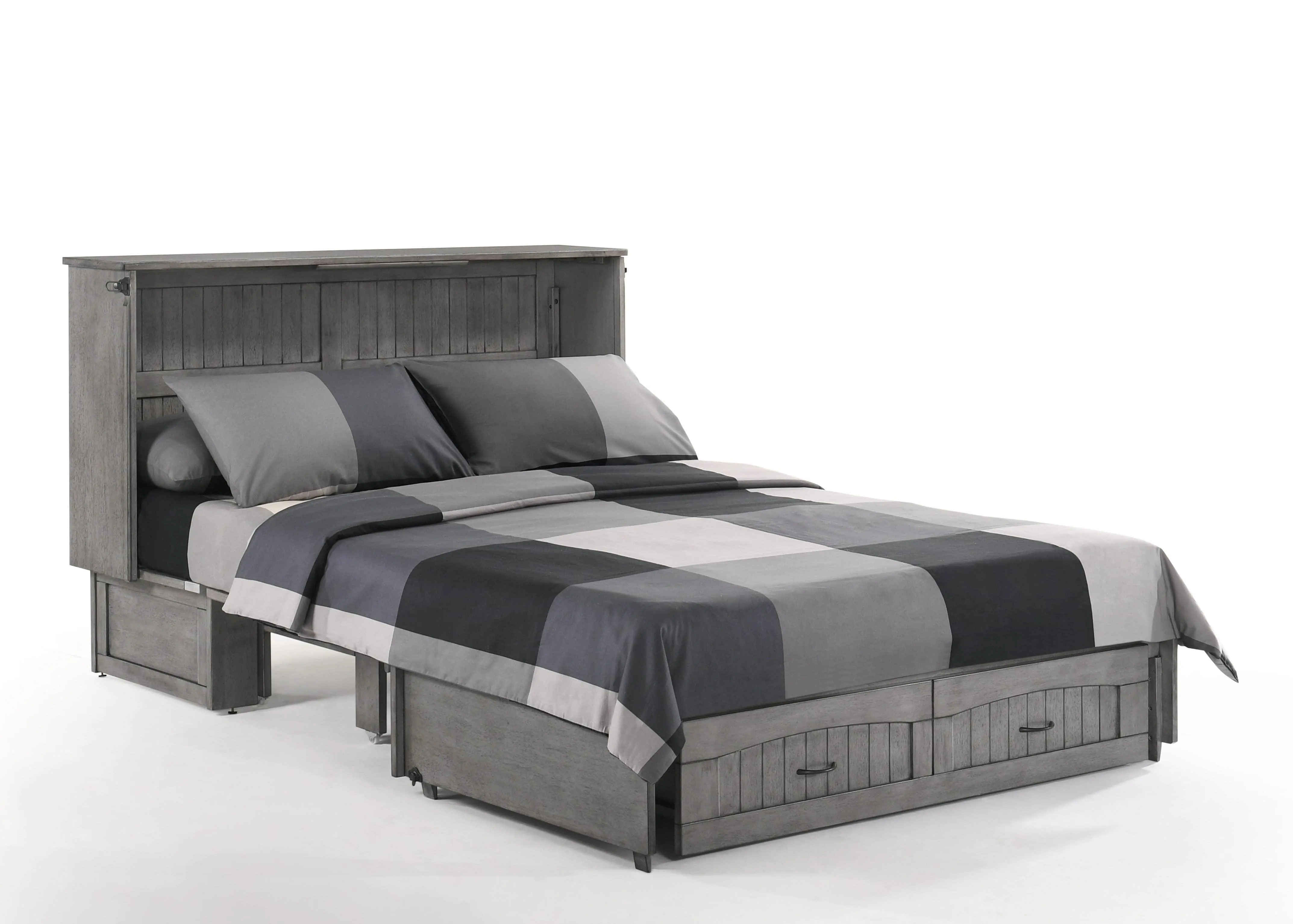 Alpine Murphy Cabinet Bed with Queen Gel Memory Foam Mattress - Available in 2 Colours