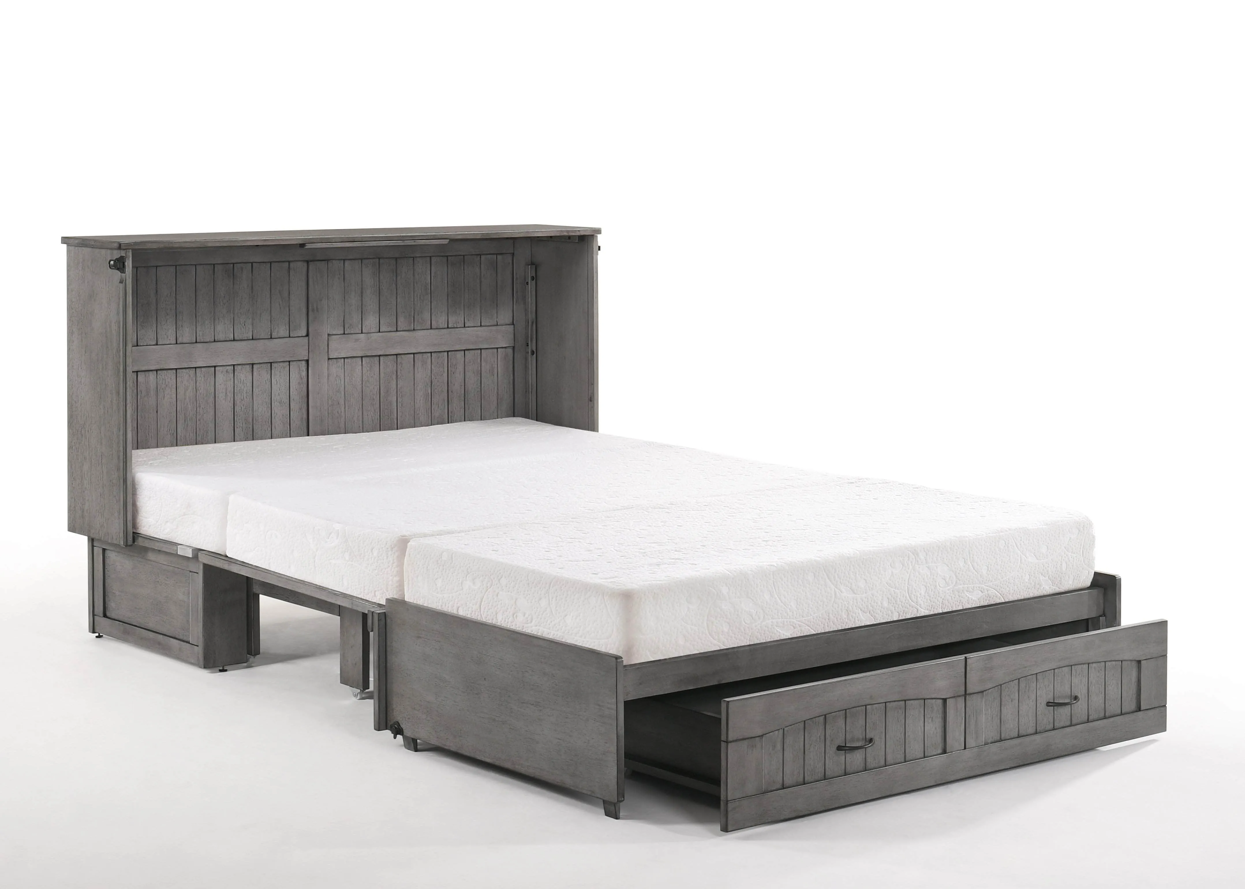 Alpine Murphy Cabinet Bed with Queen Gel Memory Foam Mattress - Available in 2 Colours