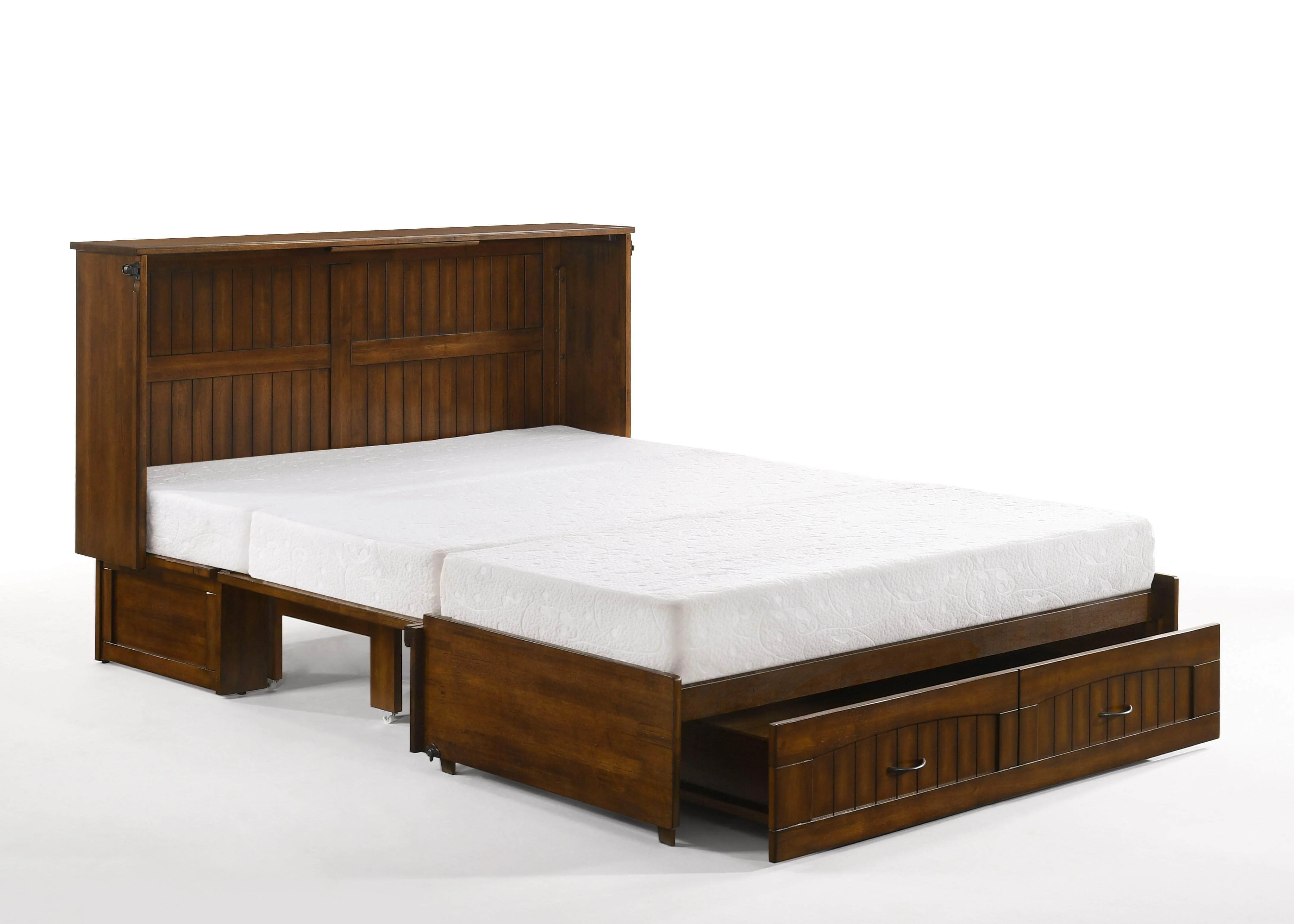 Alpine Murphy Cabinet Bed with Queen Gel Memory Foam Mattress - Available in 2 Colours