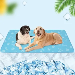 BEAUTYZOO Upgraded Dog Self Cooling Mat Ice Silk Chill Pads for Small Medium Large Dogs Summer Reusable Pet Training Pad Absorbent Non Slip Mat for Kennels, Crates & Beds,X Large 28IN x 47IN