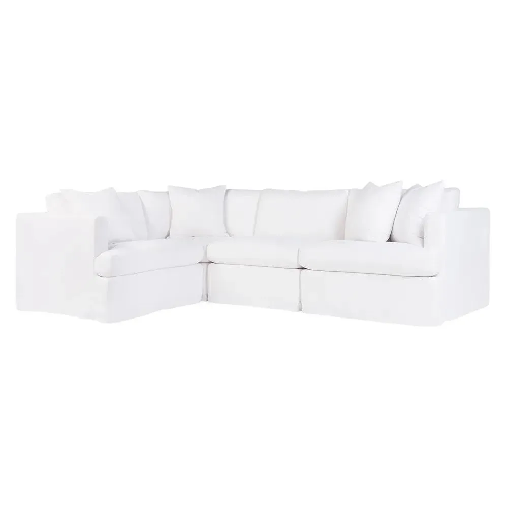 Birkshire Slip Cover Modular Sofa - White Linen Option 2