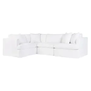 Birkshire Slip Cover Modular Sofa - White Linen Option 2