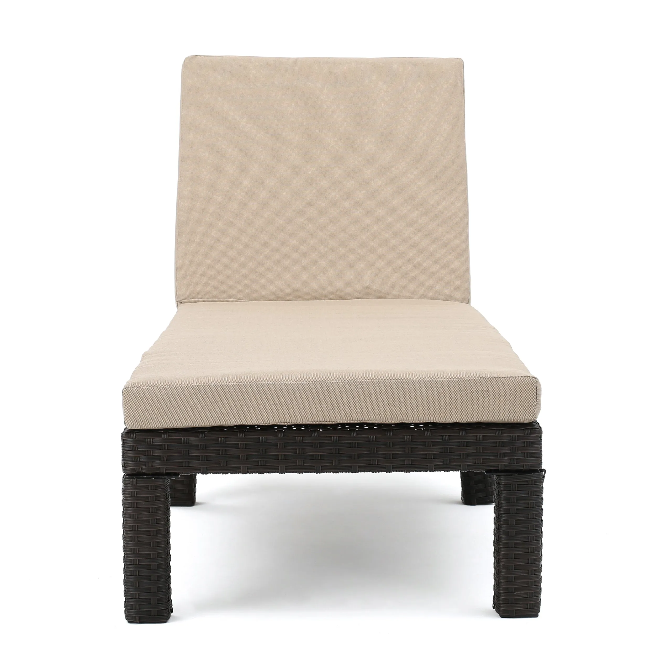 Budva Outdoor Wicker Adjustable Chaise Lounge w/ Cushion