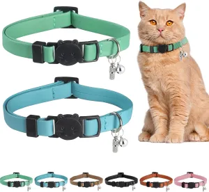 Cat Collars with Breakaway Buckle, Green Blue