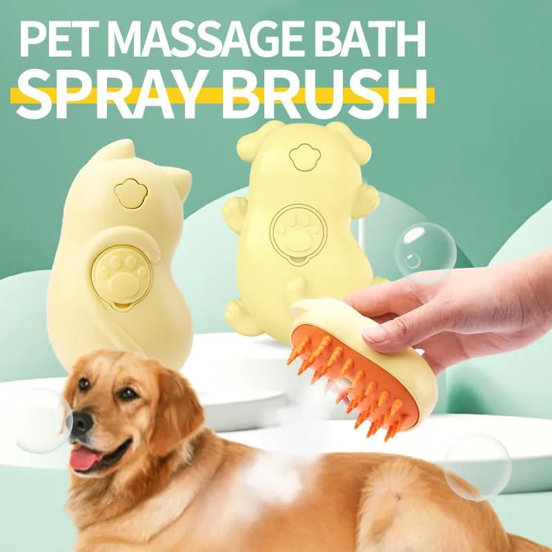 Cat Steamy Brush, New 3 in 1 Spray Cat Brush, Cat Steamer Brush for Massage, Self Cleaning Steam Cat Brush for Removing Tangled And Loosse Hair (A B)