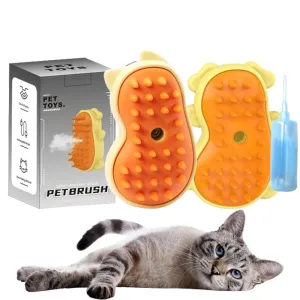 Cat Steamy Brush, New 3 in 1 Spray Cat Brush, Cat Steamer Brush for Massage, Self Cleaning Steam Cat Brush for Removing Tangled And Loosse Hair (A B)