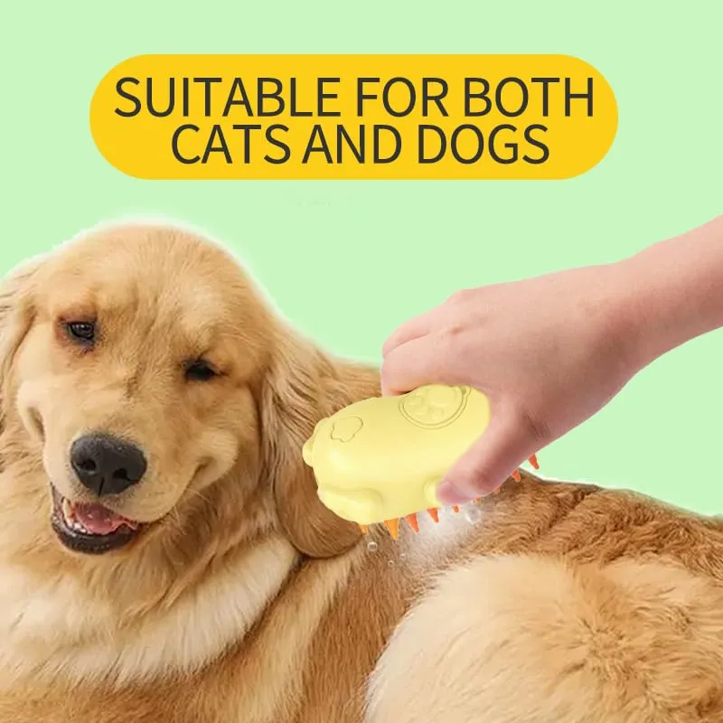 Cat Steamy Brush, New 3 in 1 Spray Cat Brush, Cat Steamer Brush for Massage, Self Cleaning Steam Cat Brush for Removing Tangled And Loosse Hair (A B)