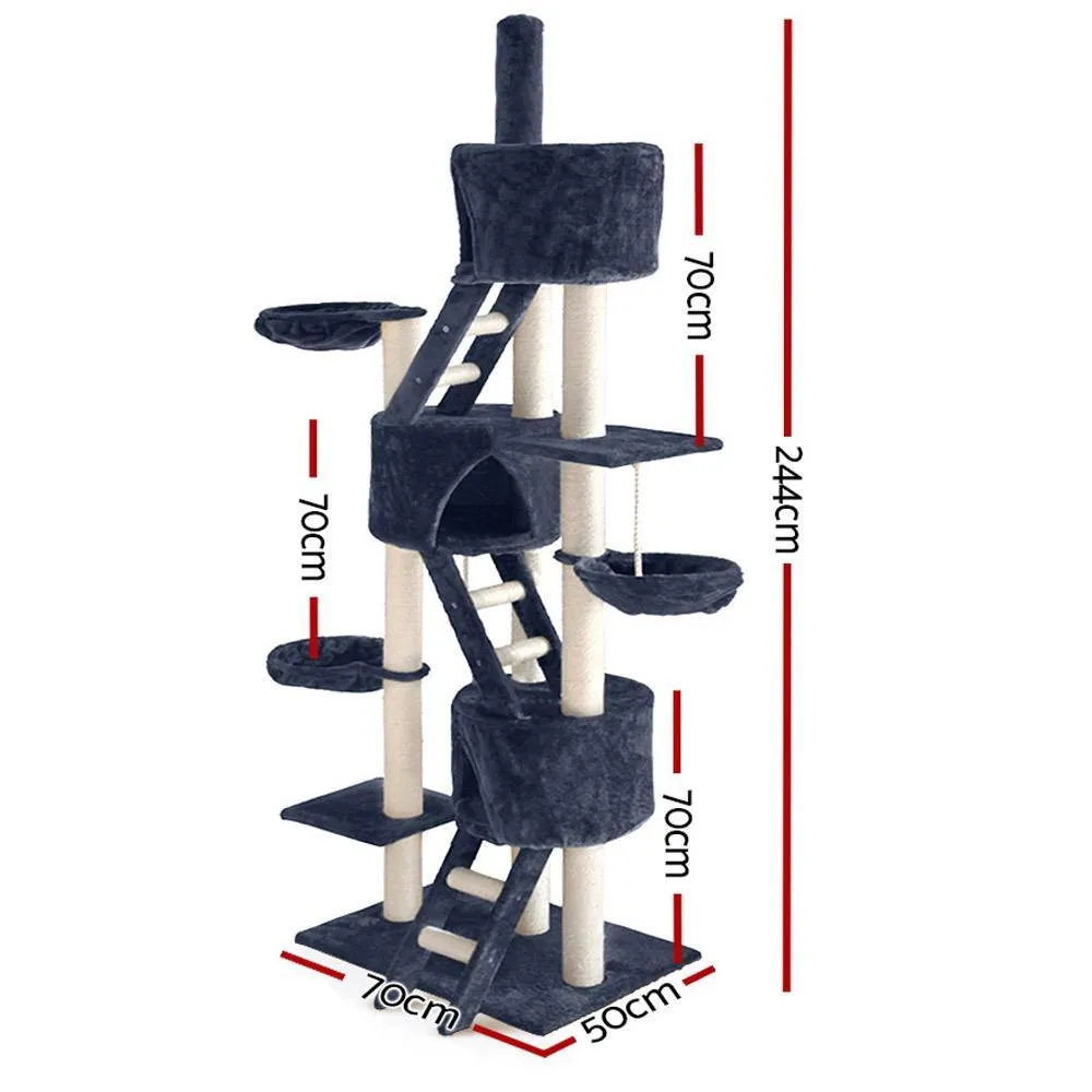 Cat Tree 244cm Post Scratcher Tower