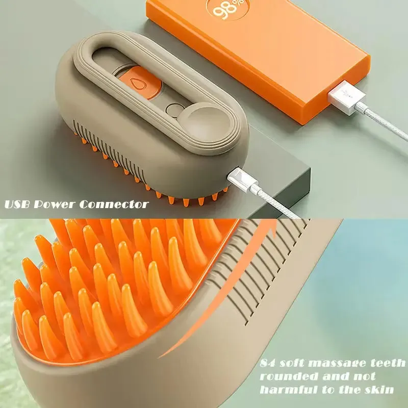 Dog Brush Cat Hair Brush Electric Pet Cleaning Brush Steam Spray Brush Massage Hair Removal Comb anti Flying Brush