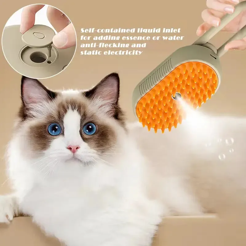 Dog Brush Cat Hair Brush Electric Pet Cleaning Brush Steam Spray Brush Massage Hair Removal Comb anti Flying Brush