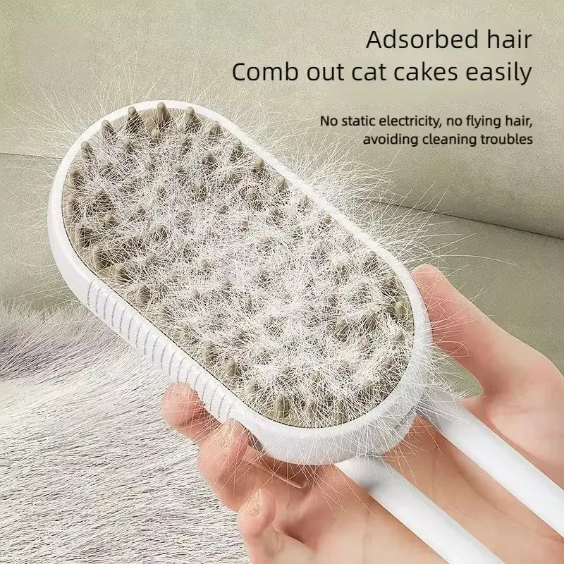 Dog Brush Cat Hair Brush Electric Pet Cleaning Brush Steam Spray Brush Massage Hair Removal Comb anti Flying Brush