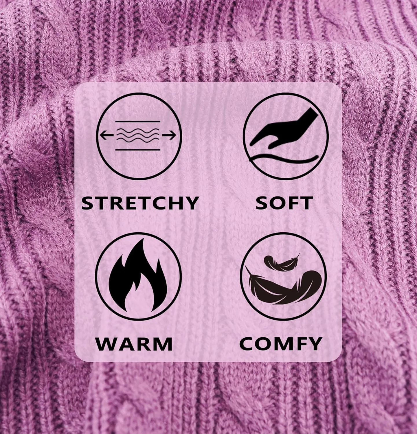 Dog Sweaters for Small Dogs Girl Purple Small Dog Sweater Winter Dog Clothes for Dachshund Classic Cable Twist Pet Sweater Thick Warm Puppy Sweater with Sleeves Doggie Outfit Medium