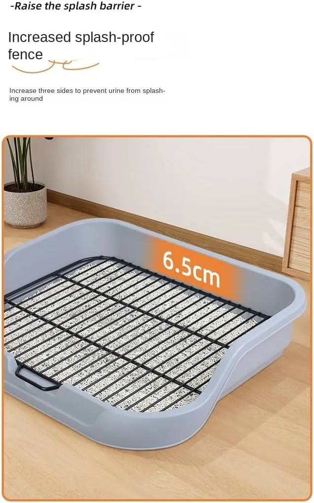 Dog ToiletPee Pad Holder 19.3"15.35" Pet Indoor Dog Training Toilet Dog Litter Box Plastic Potty Tray (Blue)