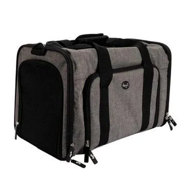 DogIt Explorer Soft Expandable Bag Grey & Black