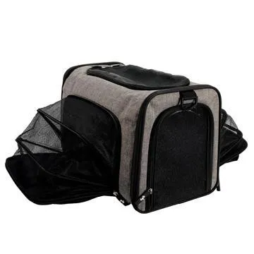 DogIt Explorer Soft Expandable Bag Grey & Black