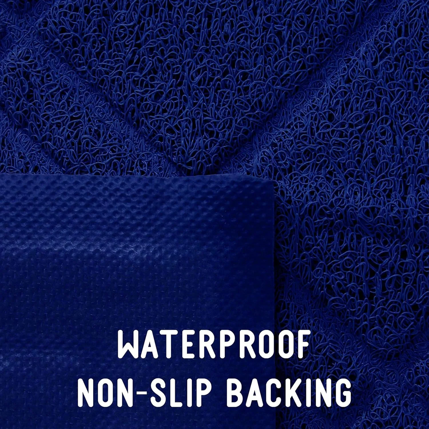 Downtown Pet Supply - Kitty Litter Mat - Padded, Non-Slip Mat for Cat Litter Box - Waterproof Mat for All Litter Types - Blue - Small - 15.5 in x 23 in