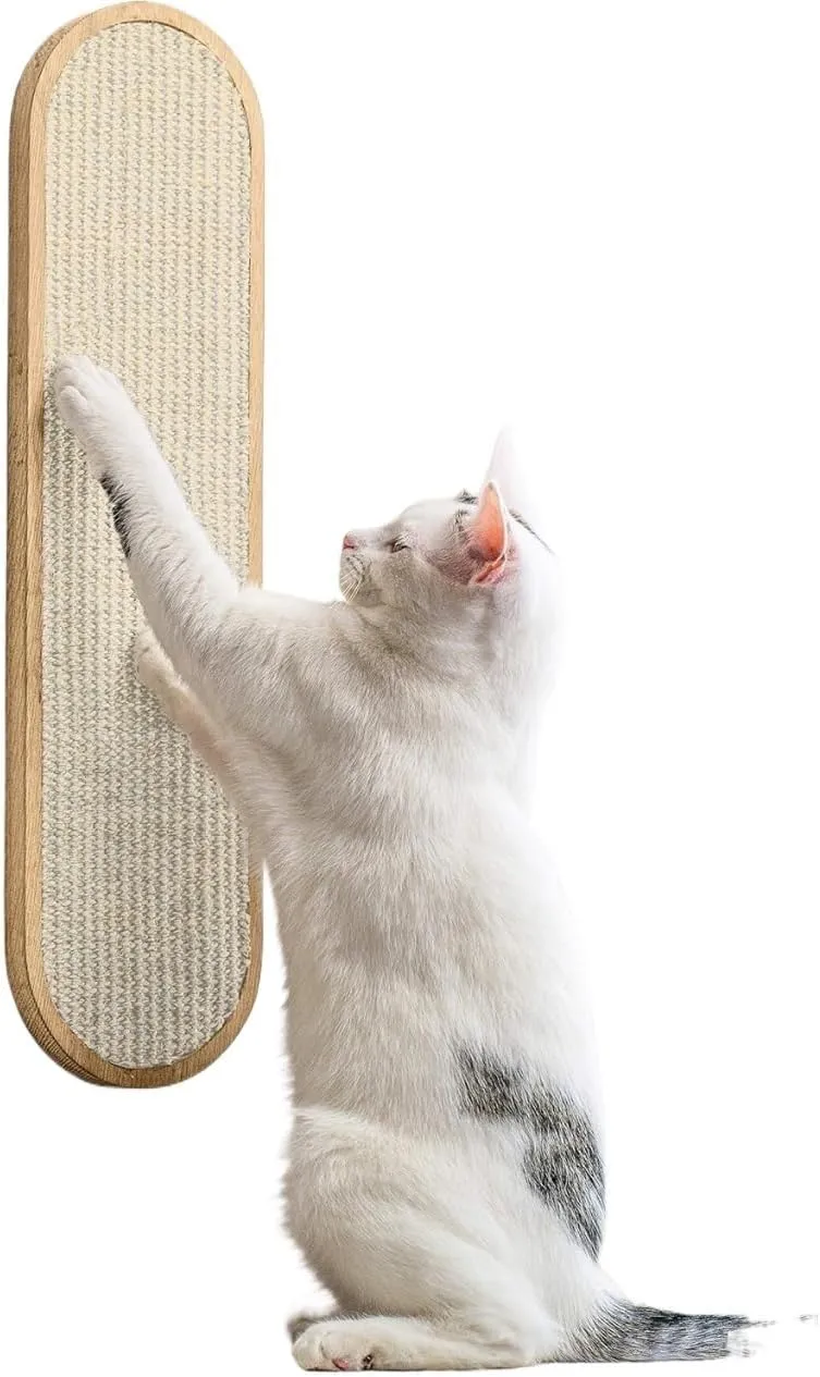 Exquisite Wall-Mounted Sisal Vertical Cat Scratcher, Artificial Pet Scratcher, Suitable for Indoor Pets Suitable for Indoor Pets(Natural)