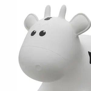 Farm Hoppers Inflatable Cow Hopper Toy, White
