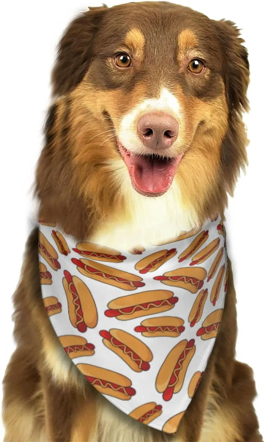Food Hot Dog Dog Bandana Scarf Triangle Bibs Pet Accessories Cat Kerchief