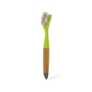 full circle® MICRO MANAGER FC17132G Detail Brush, Plastic/Silicone Bristle, Green Handle, Bamboo Handle, 7.68 in OAL