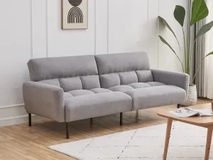 Grey Fabric Memory Foam Sofa Bed With Removable Arms- Model #8041