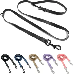 Hands-Free Adjustable Waterproof Dog Leash (Black, 7 FT)