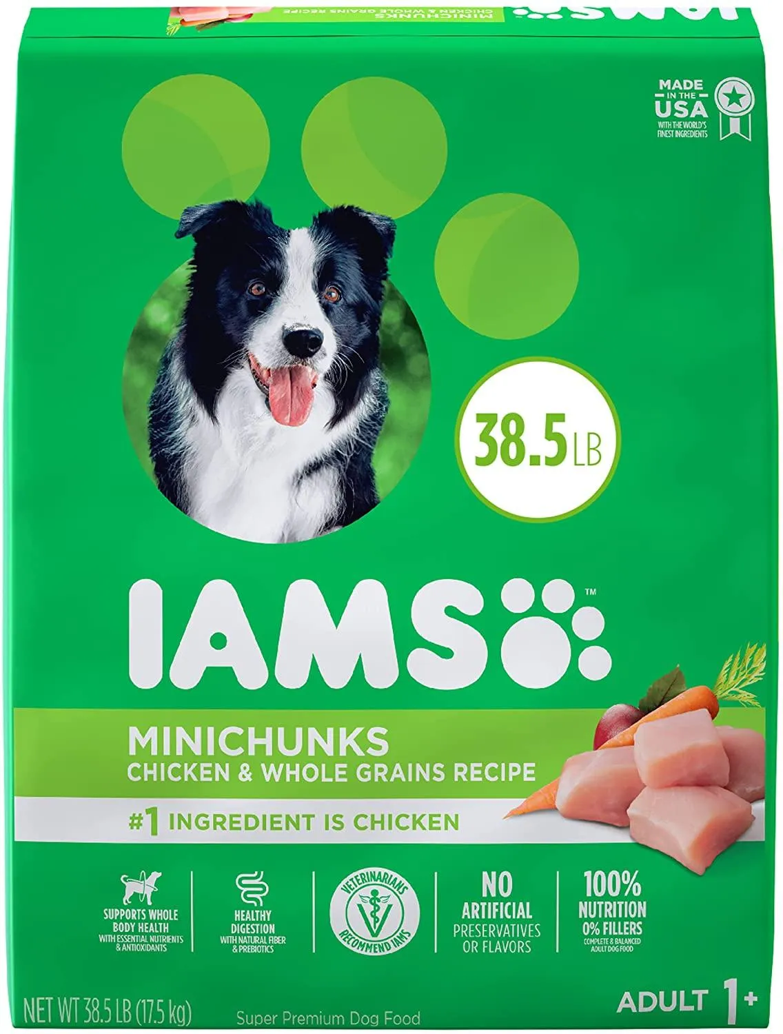 Iams ProActive Health Mini Chunks Chicken and Whole Grain Adult Dry Dog Food - 38.5 lb Bag