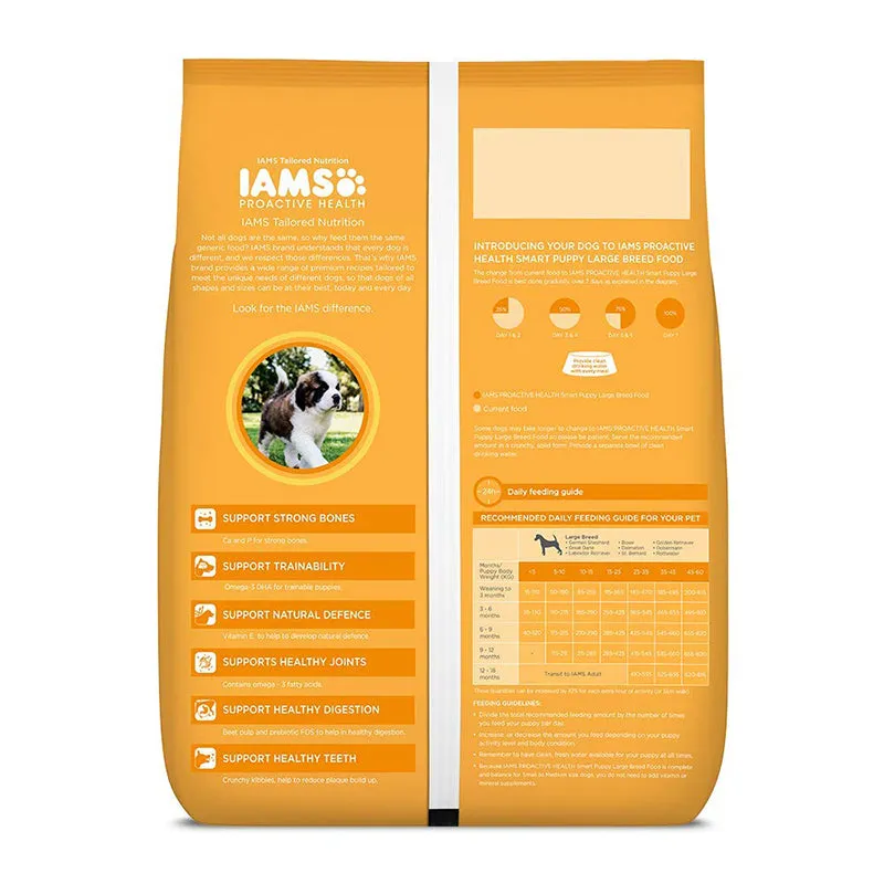 IAMS Proactive Health Smart Puppy Large Breed (<2 Yrs) Chicken, Dry Dog Food