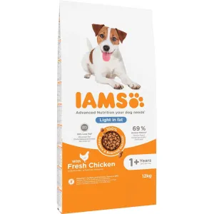 Iams Vitality Adult Light In Fat - Dry Food For Overweight Dogs - 12 Kg