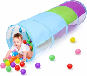 Kids Play Tunnel for Toddlers 1-3, Tunnels for Kids to Crawl Through Indoor Outdoor Pop Up Play Tent for Toddler Babies Children Girl Boy Game Toys 5ft Long