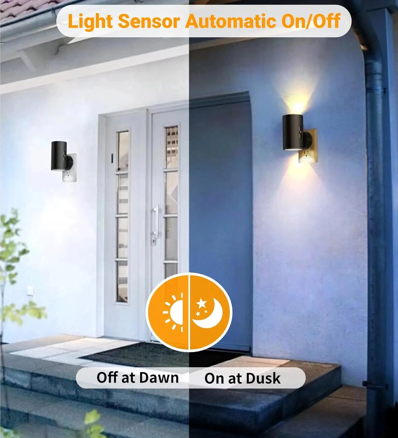 LED Night Light Plug in, Night Lights Plug into Wall Dusk to Dawn Sensor,5-300LM Adjustable Brightness, 2700K,Dimmable Night Lights for Kitchen,Hallway Bedroom,Stairway,2 Pack