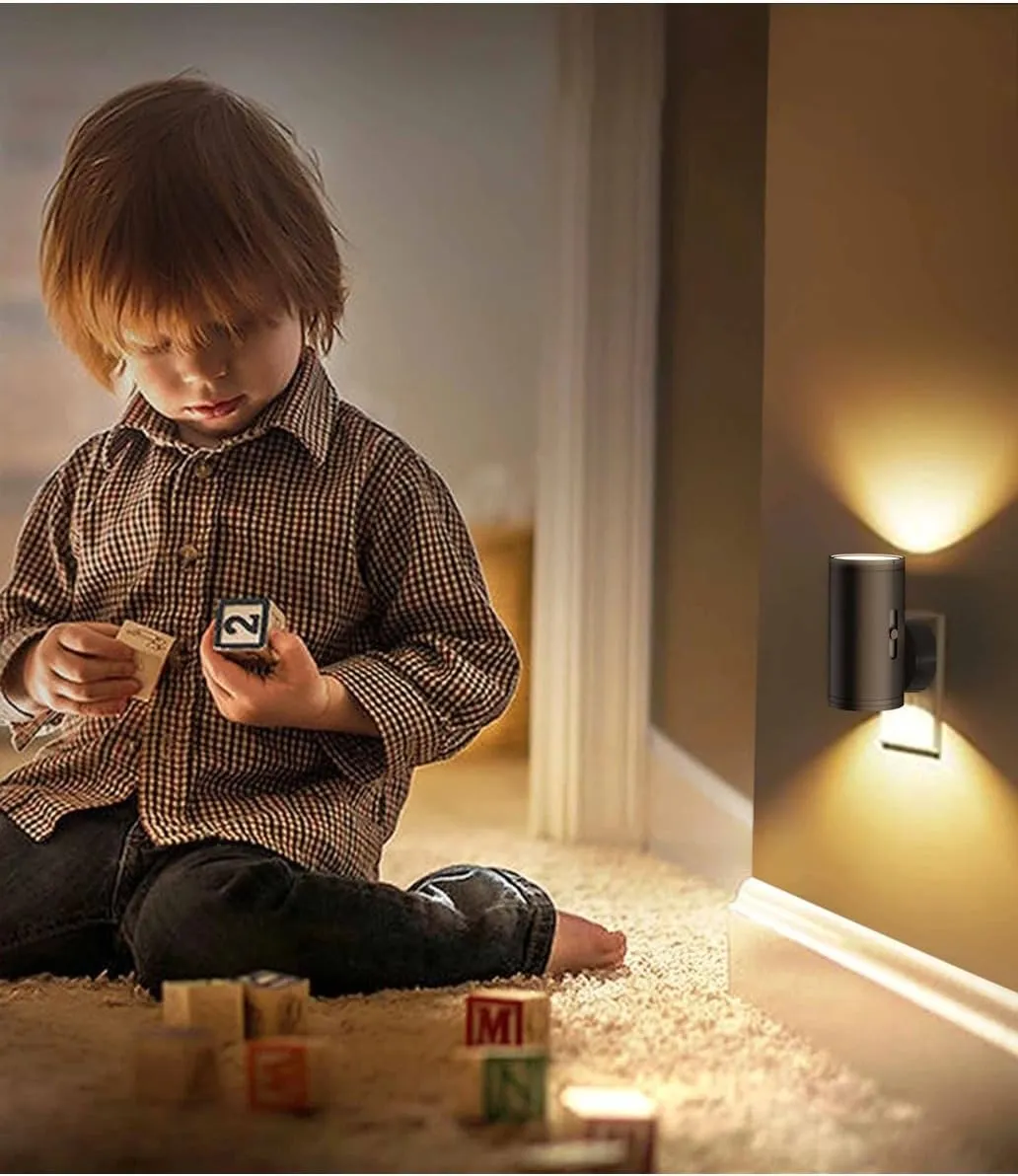 LED Night Light Plug in, Night Lights Plug into Wall Dusk to Dawn Sensor,5-300LM Adjustable Brightness, 2700K,Dimmable Night Lights for Kitchen,Hallway Bedroom,Stairway,2 Pack