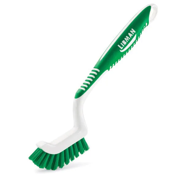 LIBMAN COMMERCIAL® 18 Tile and Grout Brush, 0.56 in W Brush, 3-1/2 in L Brush, Polyethylene Terephthalate Bristle
