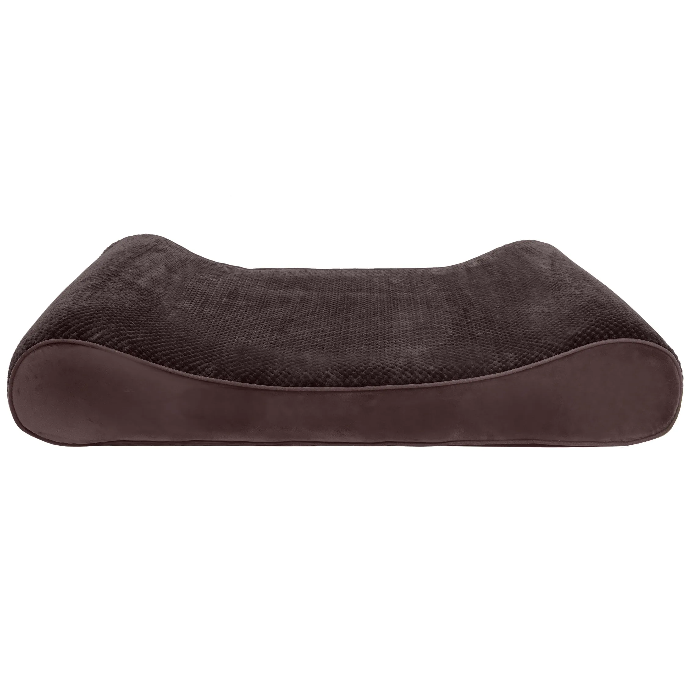 Memory Foam Minky Plush & Velvet Lux Lounger Pet Bed