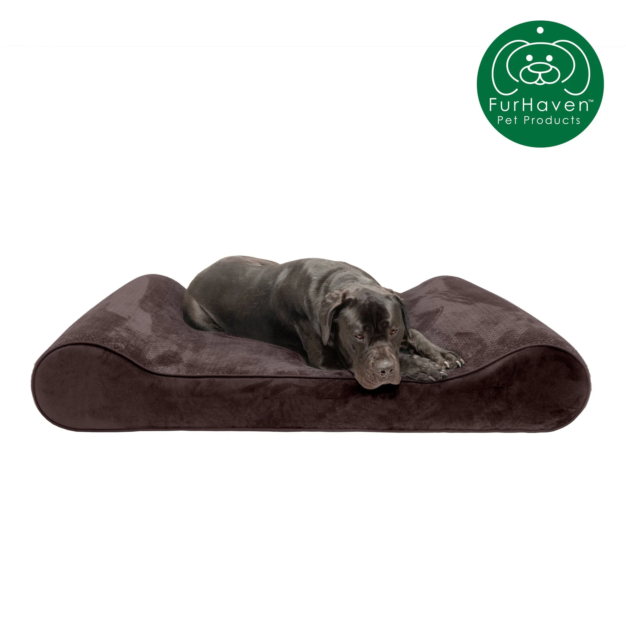 Memory Foam Minky Plush & Velvet Lux Lounger Pet Bed