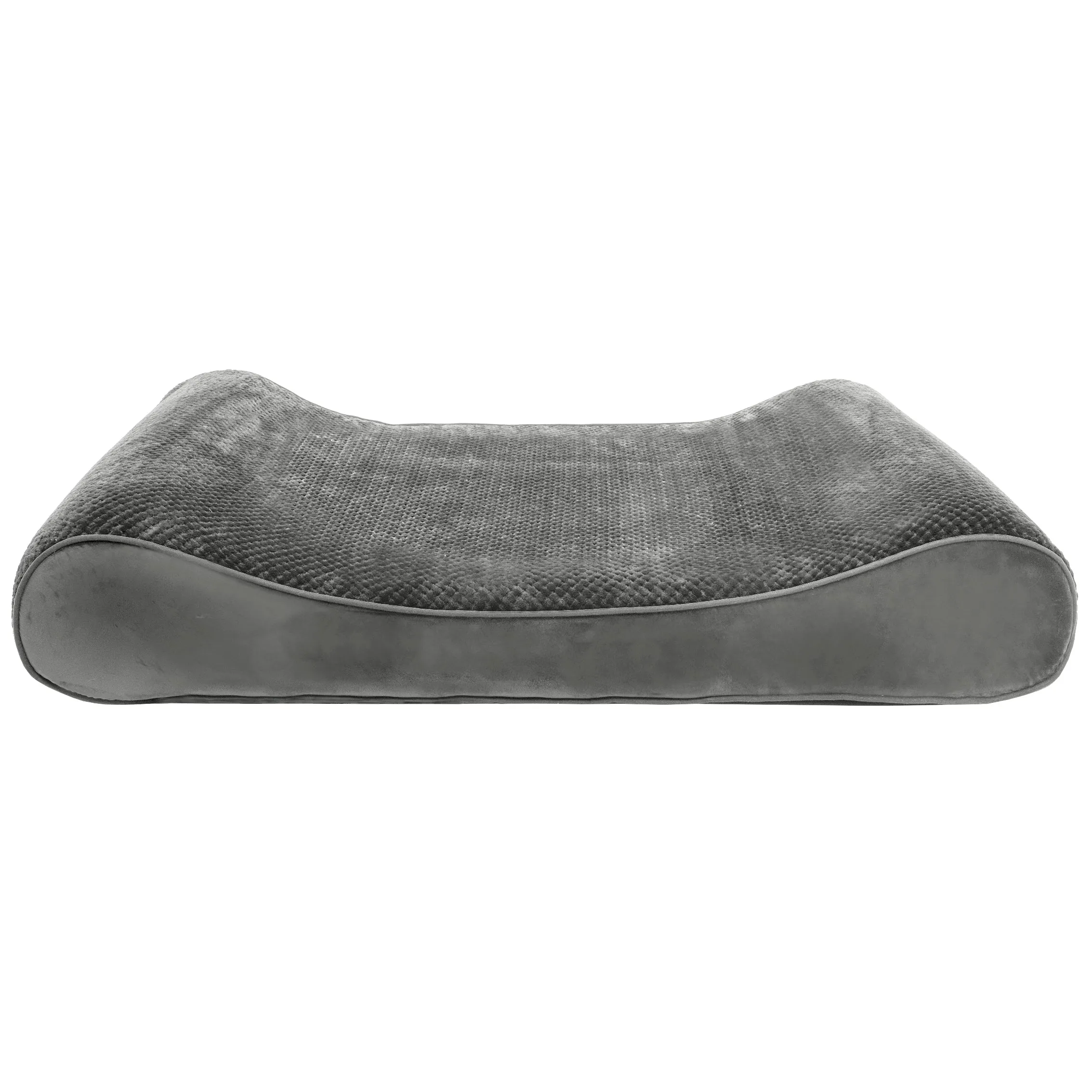 Memory Foam Minky Plush & Velvet Lux Lounger Pet Bed