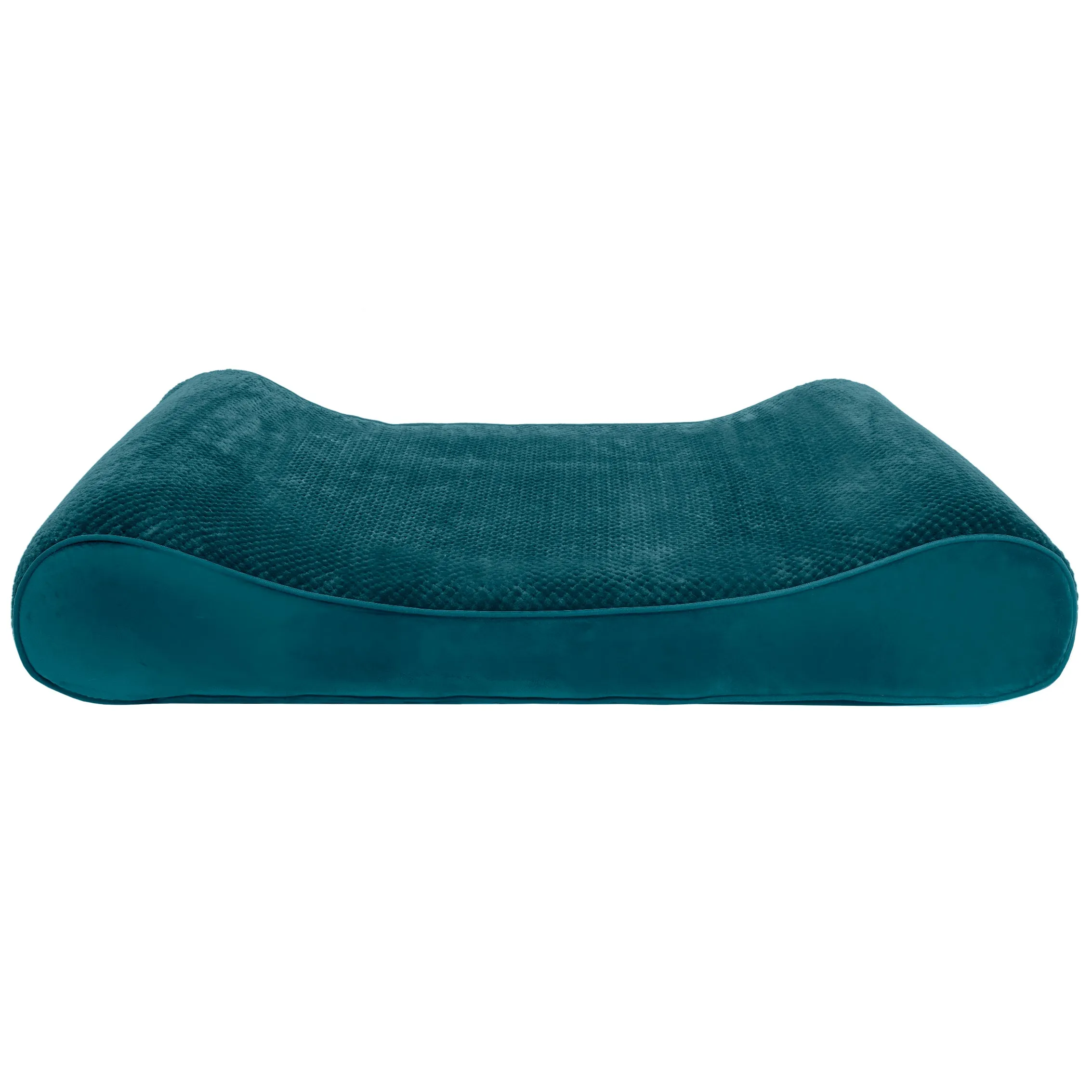 Memory Foam Minky Plush & Velvet Lux Lounger Pet Bed