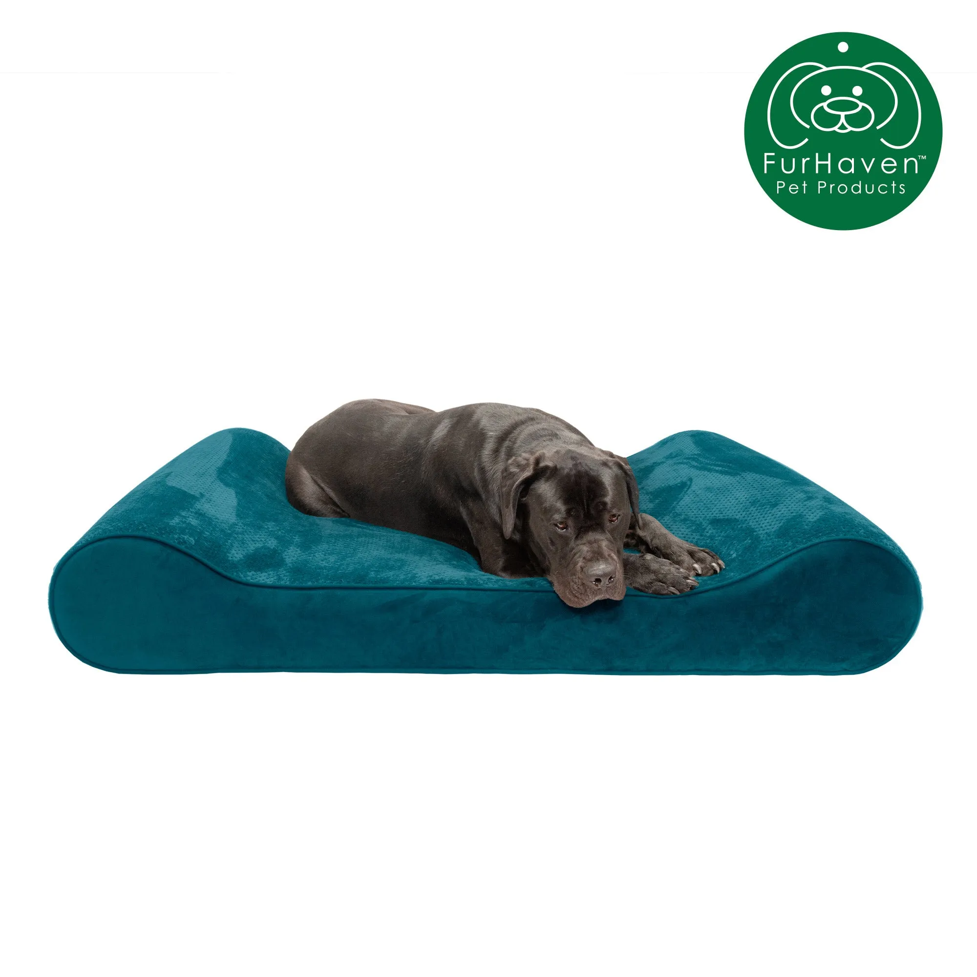 Memory Foam Minky Plush & Velvet Lux Lounger Pet Bed