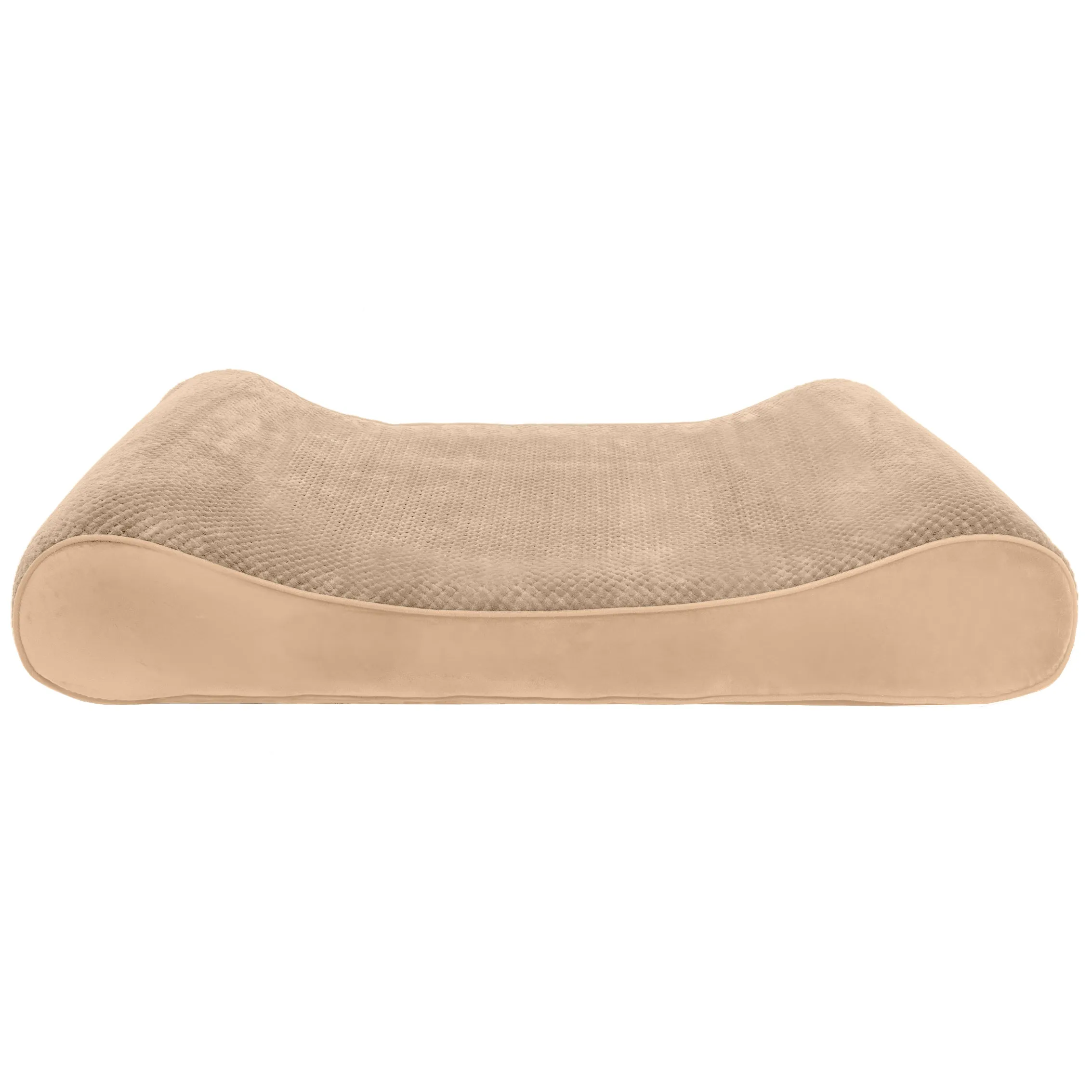 Memory Foam Minky Plush & Velvet Lux Lounger Pet Bed
