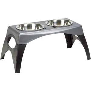 Modern Dog Bowl Stand - Bergan Elevated Double Dog Bowl Feeder