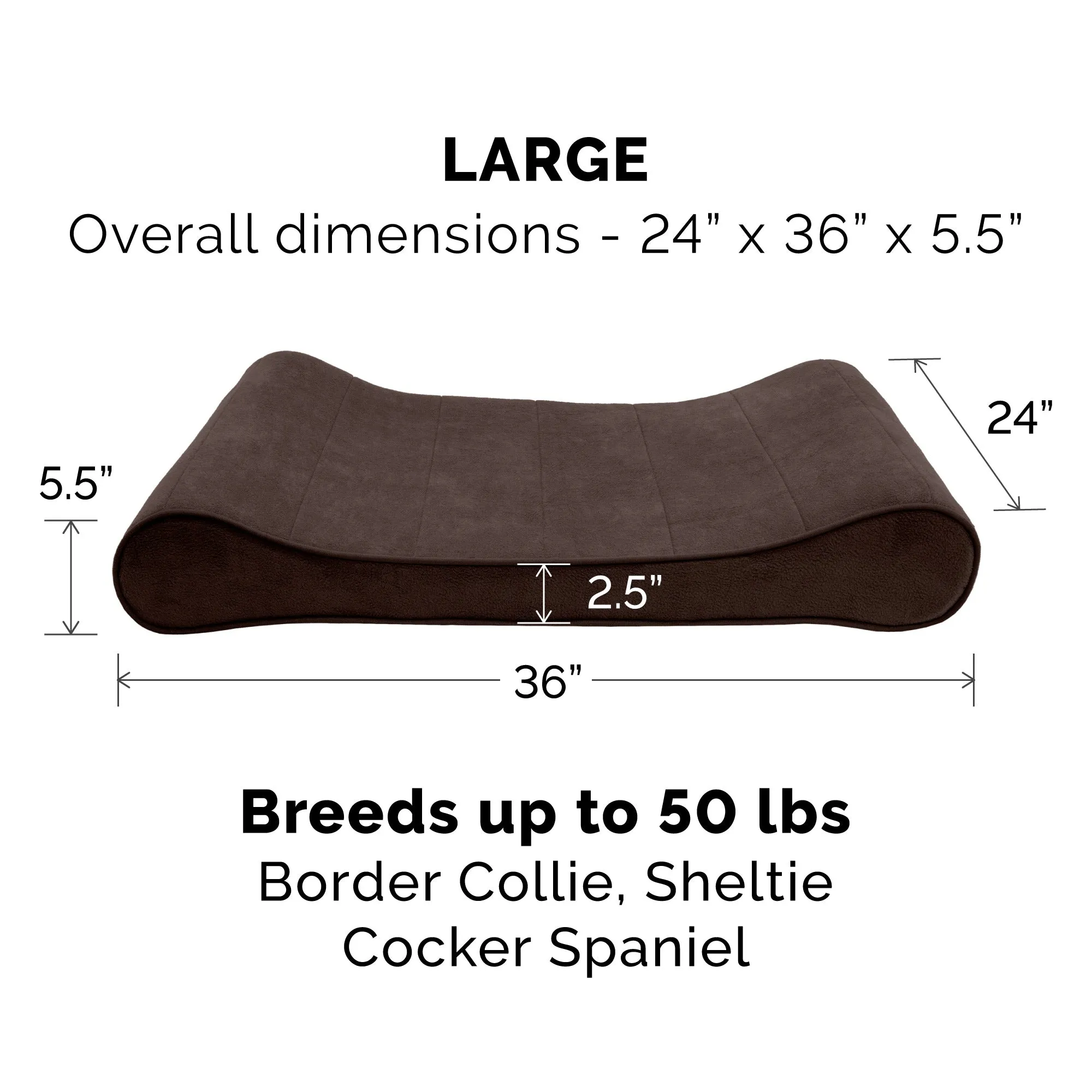 Orthopedic Microvelvet Luxe Lounger Pet Bed