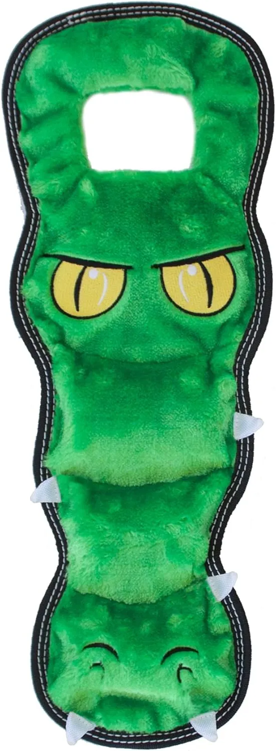 Outward Hound Tough Seamz Gator Plush Dog Toy, Large