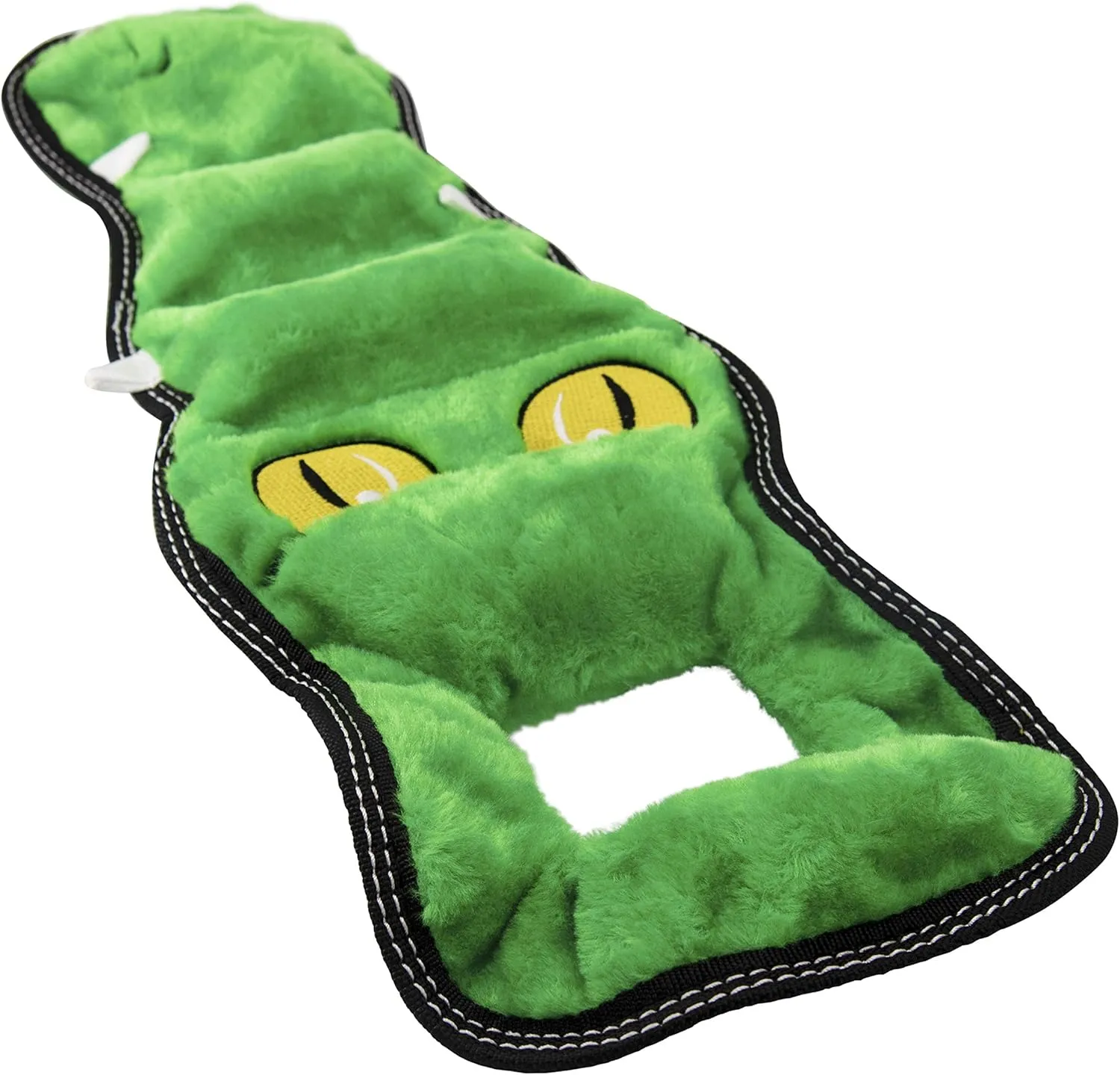 Outward Hound Tough Seamz Gator Plush Dog Toy, Large