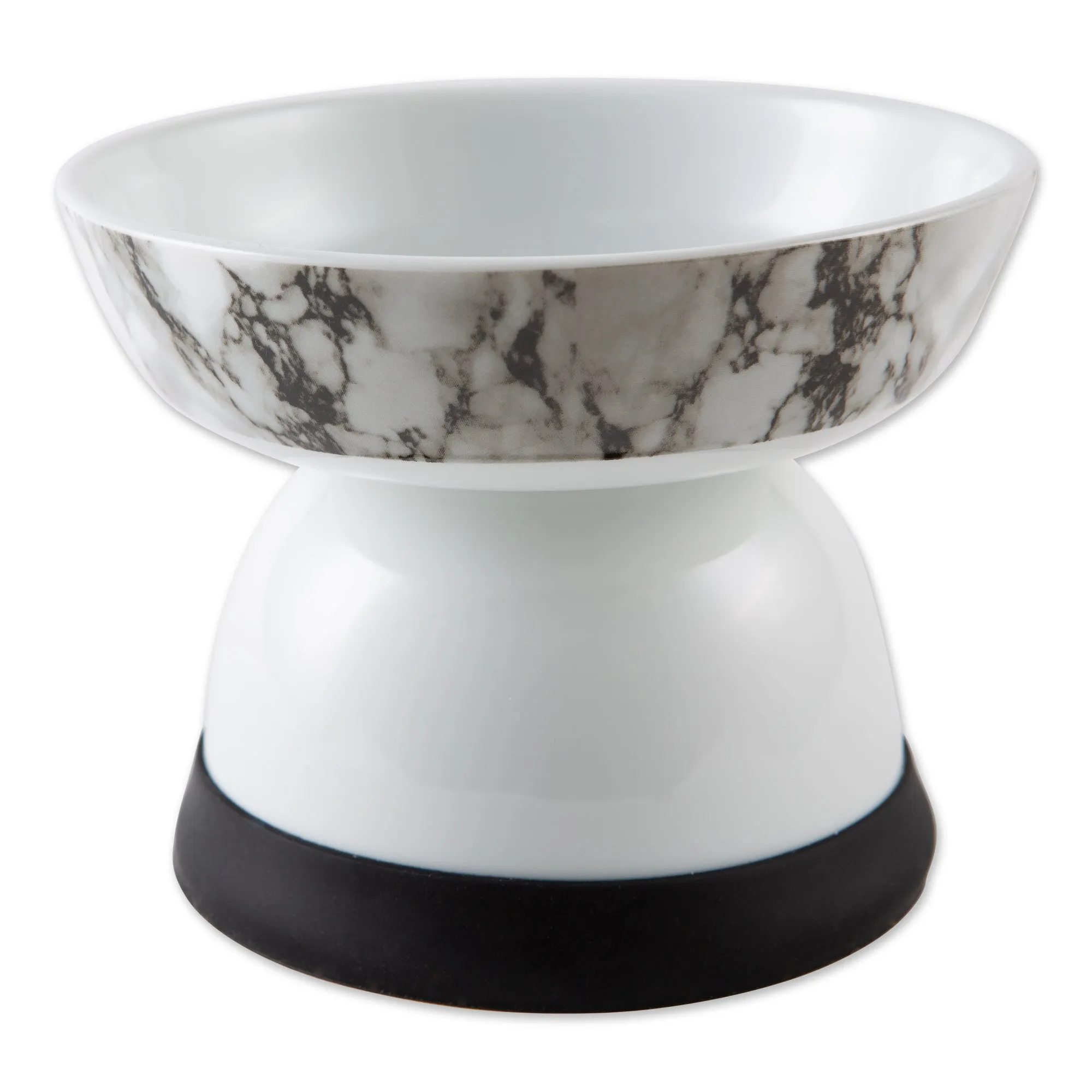 Pet Bowl Raised Marble Medium 5.3Dx4.25H Set of 2