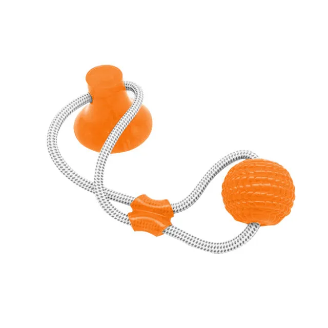 Pet dog toys Interactive Suction Cup Push TPR Ball Toys Elastic Ropes Pet Tooth Cleaning Chewing Playing IQ dog accessories
