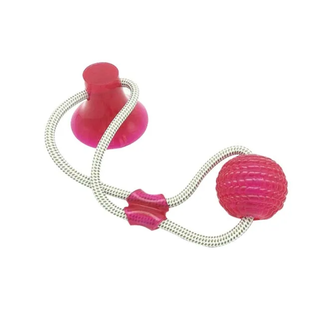 Pet dog toys Interactive Suction Cup Push TPR Ball Toys Elastic Ropes Pet Tooth Cleaning Chewing Playing IQ dog accessories